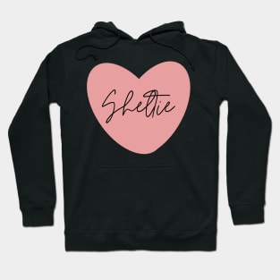 Sheltie Pink Heart Hoodie